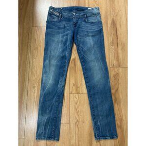Diesel Jeans Womens 32x34 Blue Matic Low Rise Slim Tapered Stretch Denim EUC